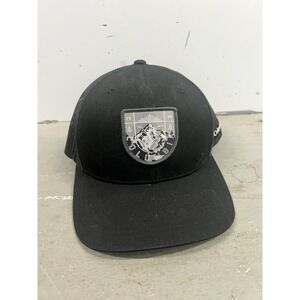 Columbia Hat Cap Snap Back Black Gray Patch Outdoors Hiking Trucker Mens